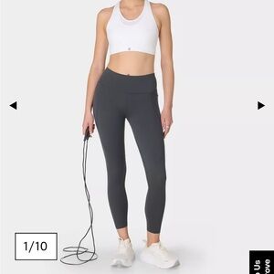Sweaty Betty Power Pocket Workout 7/8 Leggings Women's S‎ Slate Grey
